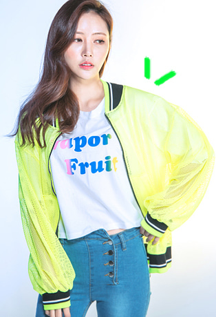 후렌치망사점퍼