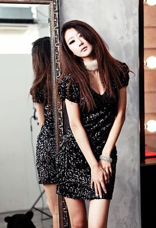 반팔스팽글원피스